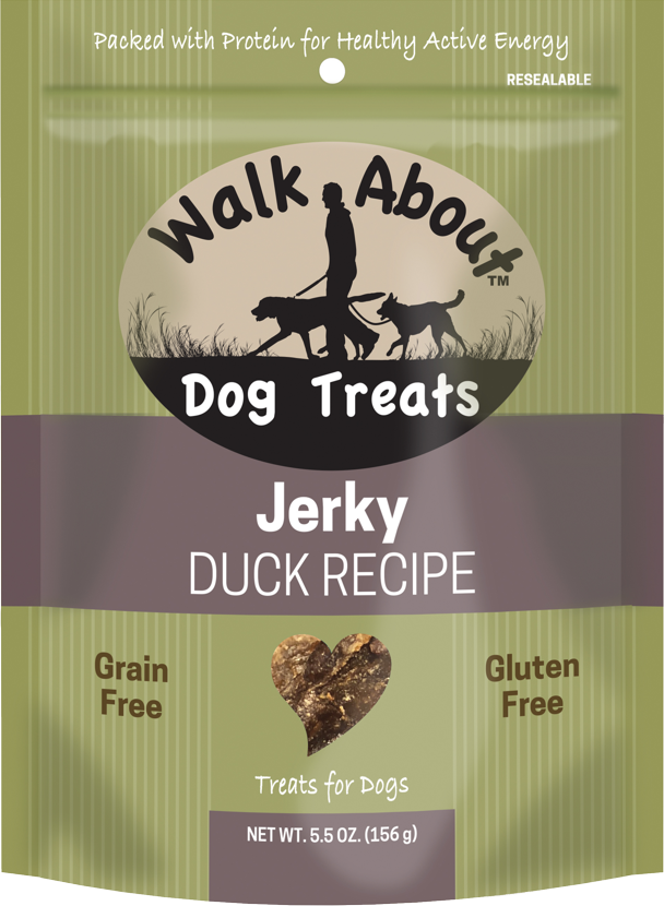 WALK ABOUT Duck Grain-Free Jerky Dog Treats 156g