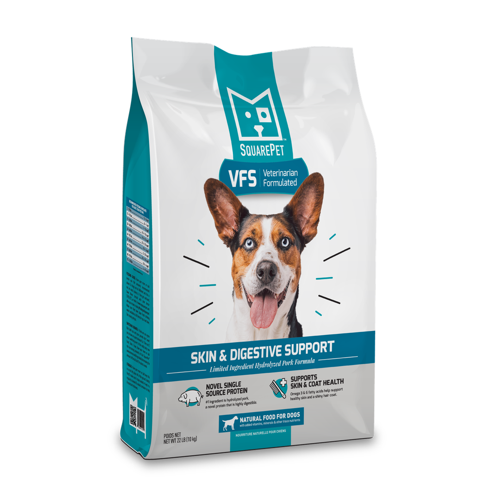 SQUAREPET VFS SKIN &amp; DIGESTIVE SUPPORT DRY DOG FOOD 10KG