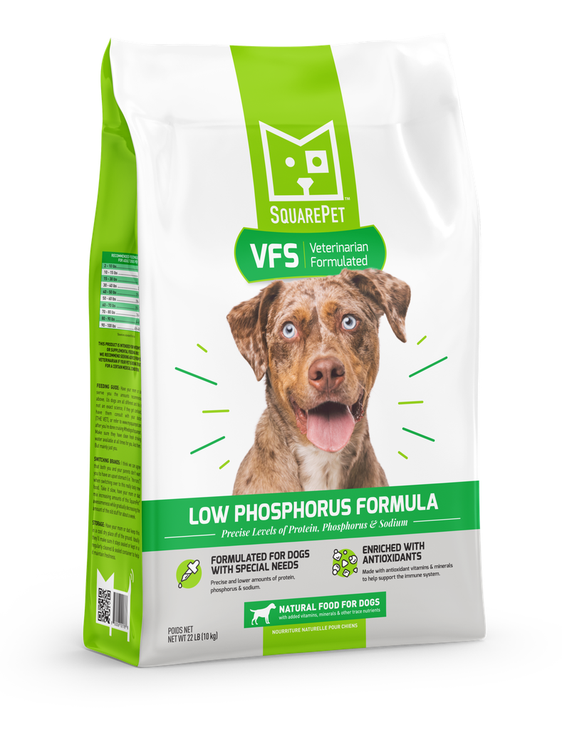 SQUAREPET VFS LOW PHOSPHORUS FORMULA DRY DOG FOOD 10KG
