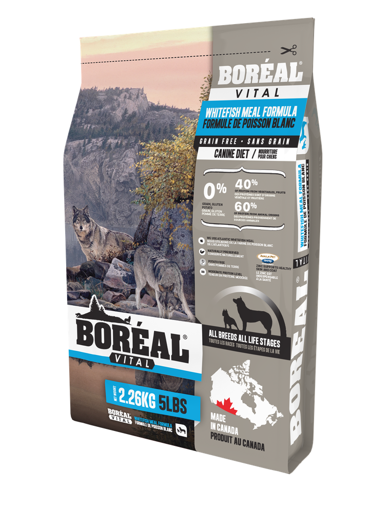 BOREAL VITAL ALL BREED WHITEFISH MEAL GRAIN FREE DRY DOG FOOD 11.3KG