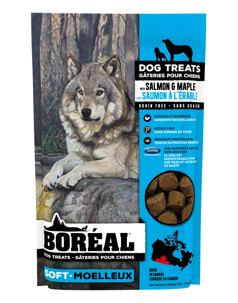 BOREAL SALMON AND MAPLE DOG TREATS 167G