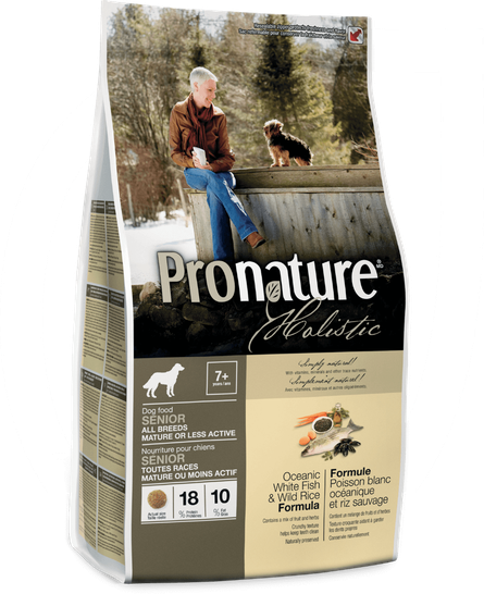 PRO NATURE HOLISTIC OCEANIC WHITE FISH &amp; WILD RICE ALL BREEDS SENIOR DRY DOG FOOD 2.72KG