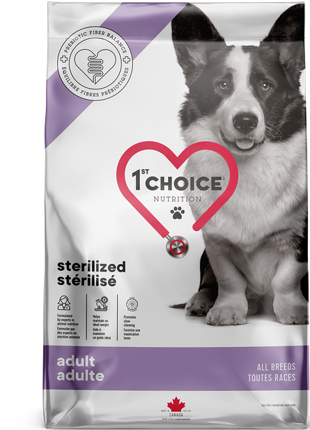 1ST CHOICE Sterilized, Chicken Formula Adult All Breeds Dry Dog Food 4.5kg