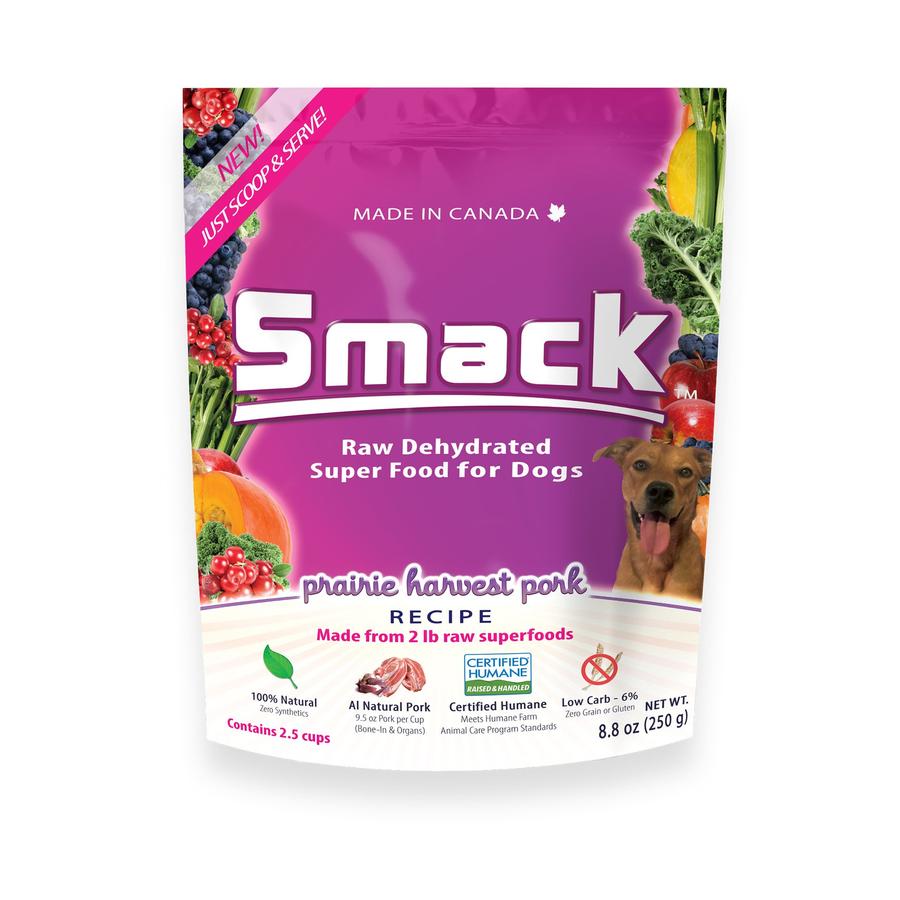 SMACK Prairie Harvest Pork Recipe Dehydrated Raw Dog Food 250g