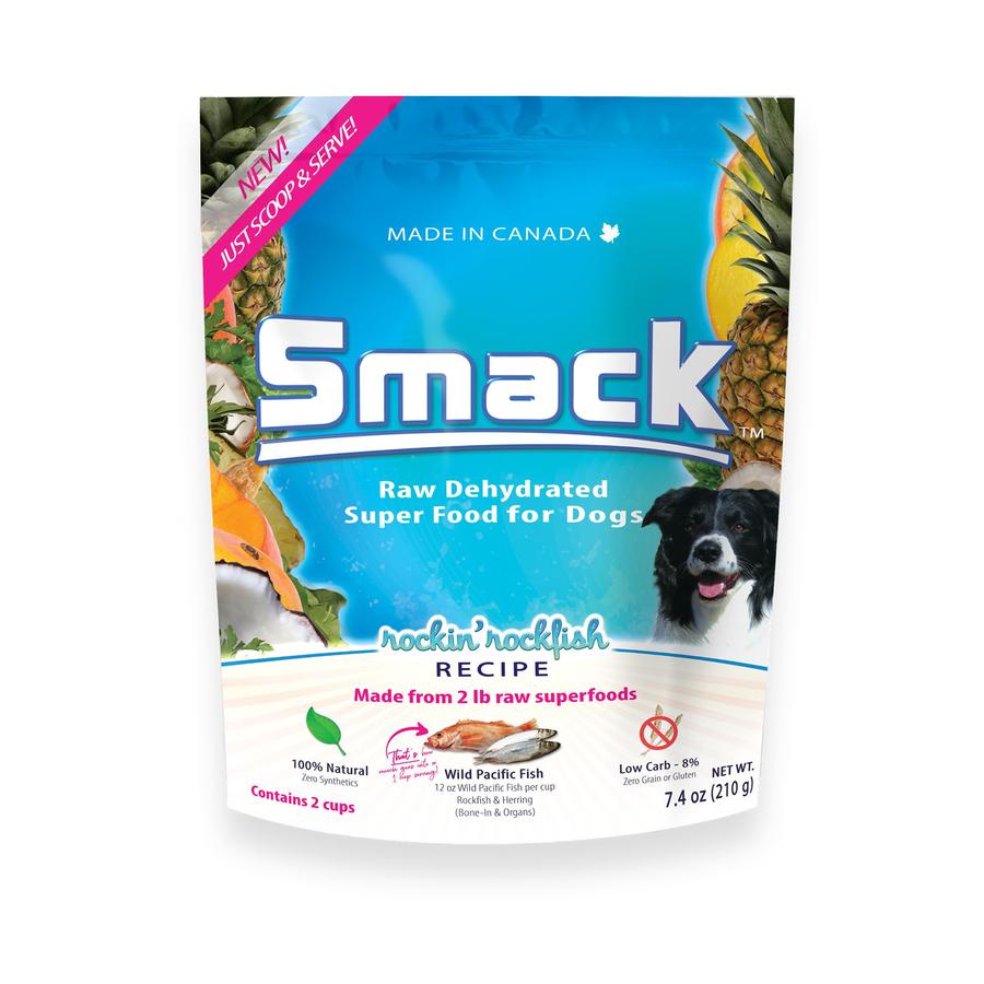 SMACK Rockin' Rockfish Recipe Dehydrated Raw Dog Food 210g