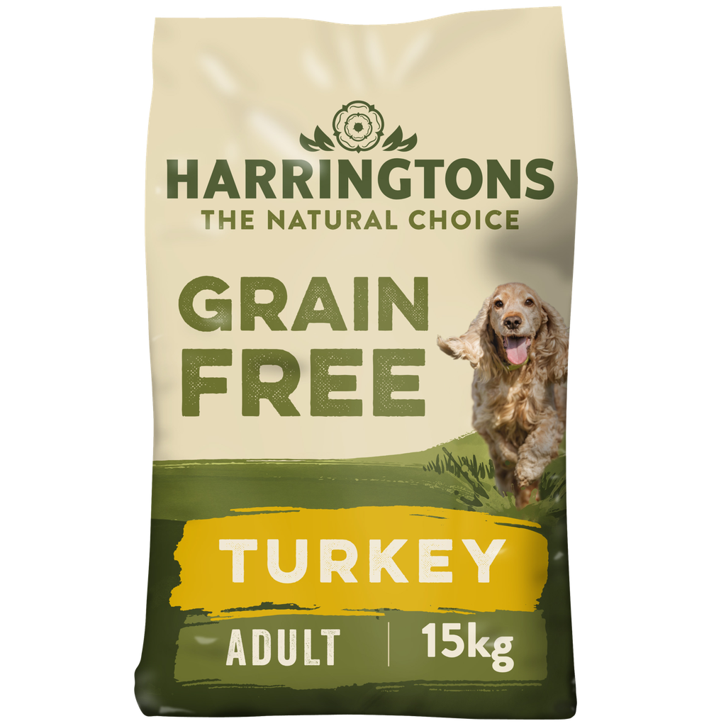 HARRINGTONS COMPLETE GRAIN FREE HYPOALLERGENIC TURKEY &amp; SWEET POTATO DRY DOG FOOD 15KG