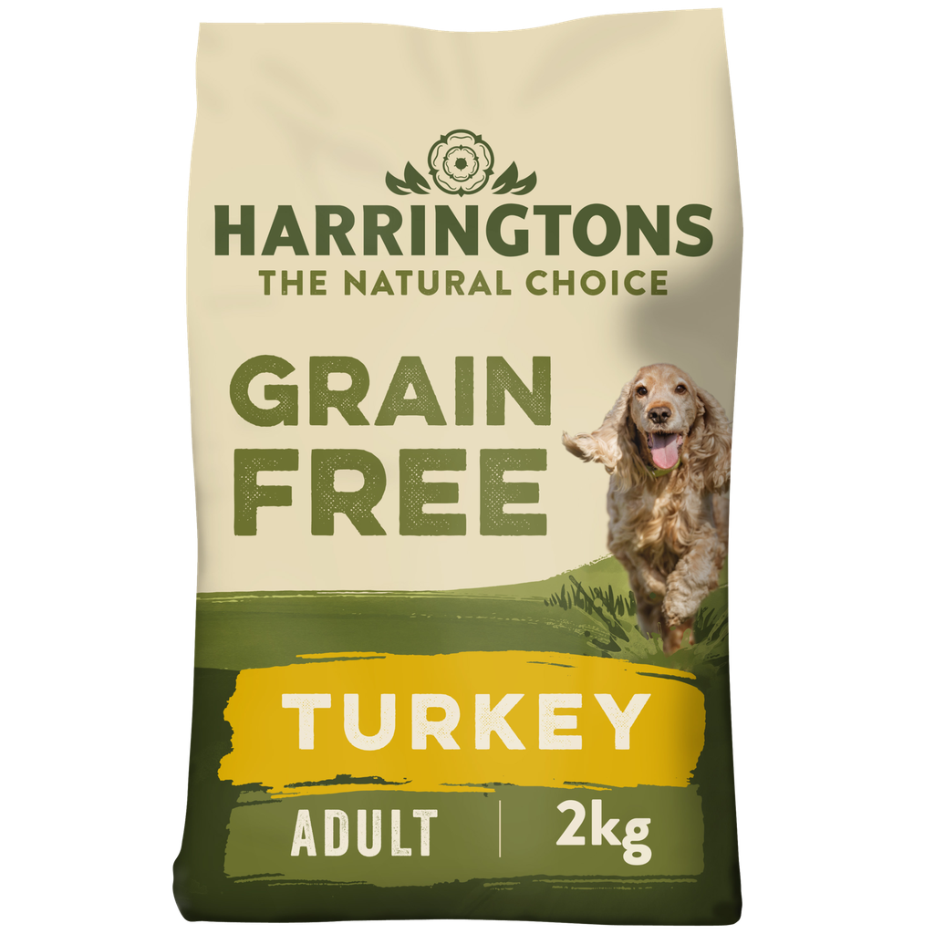 HARRINGTONS COMPLETE GRAIN FREE HYPOALLERGENIC TURKEY &amp; SWEET POTATO PACK OF 4 DRY DOG FOOD 2KG