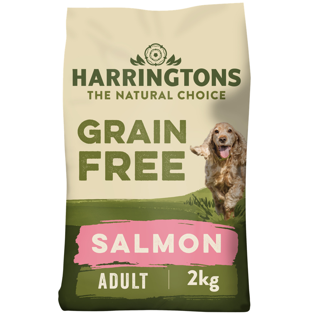 HARRINGTONS COMPLETE GRAIN FREE HYPOALLERGENIC SALMON &amp; SWEET POTATO PACK OF 4 DRY DOG FOOD 2KG