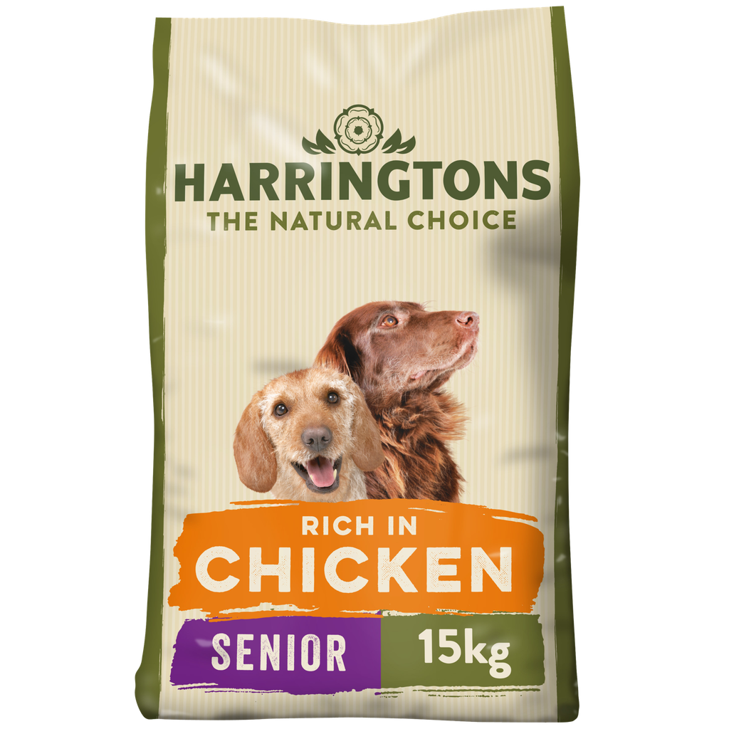 HARRINGTONS SENIOR COMPLETE RICH IN CHICKEN &amp; RICE DRY DOG FOOD 15KG