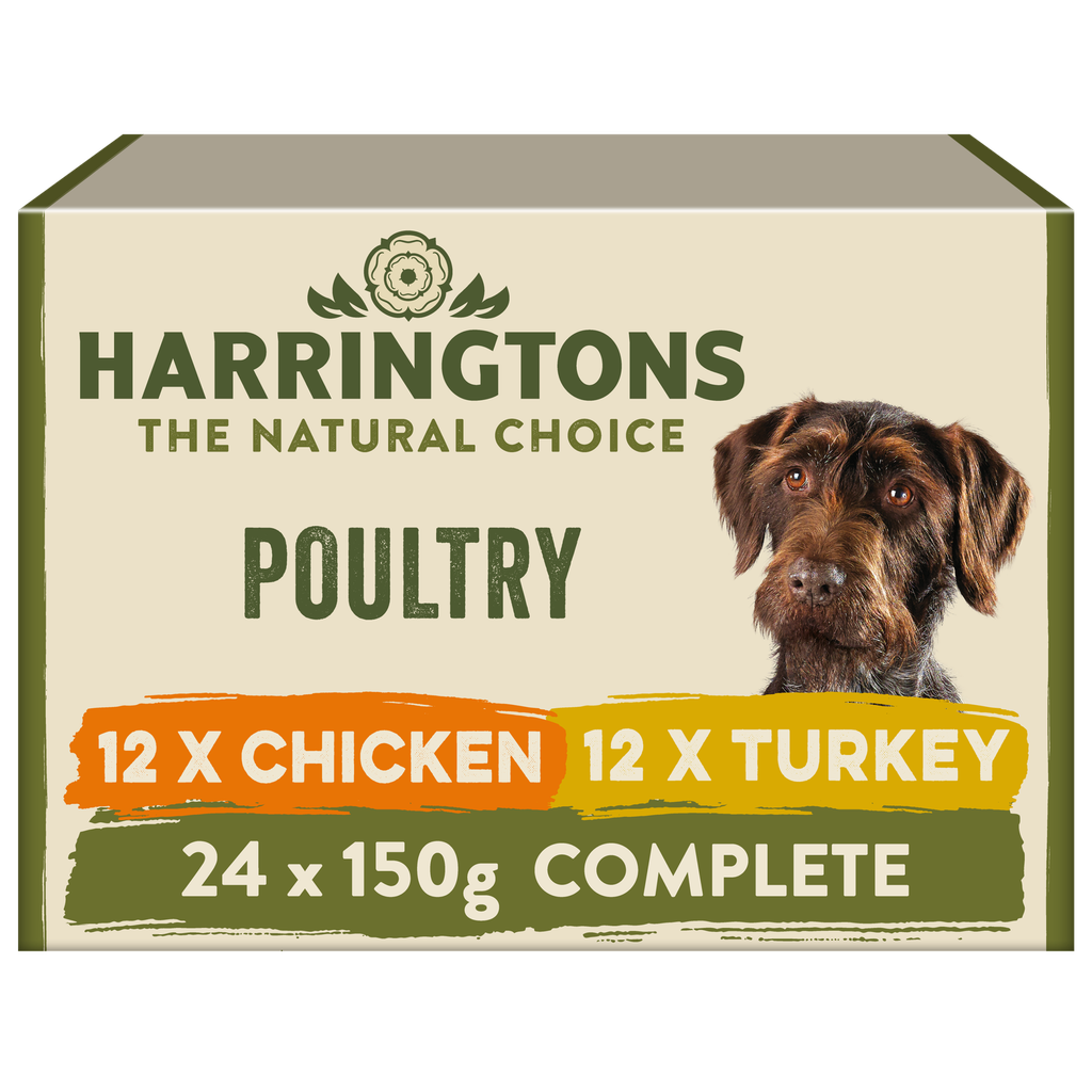 HARRINGTONS GRAIN FREE POULTRY SELECTION VARIETY BUMPER PACK 24 WET DOG FOOD 150G