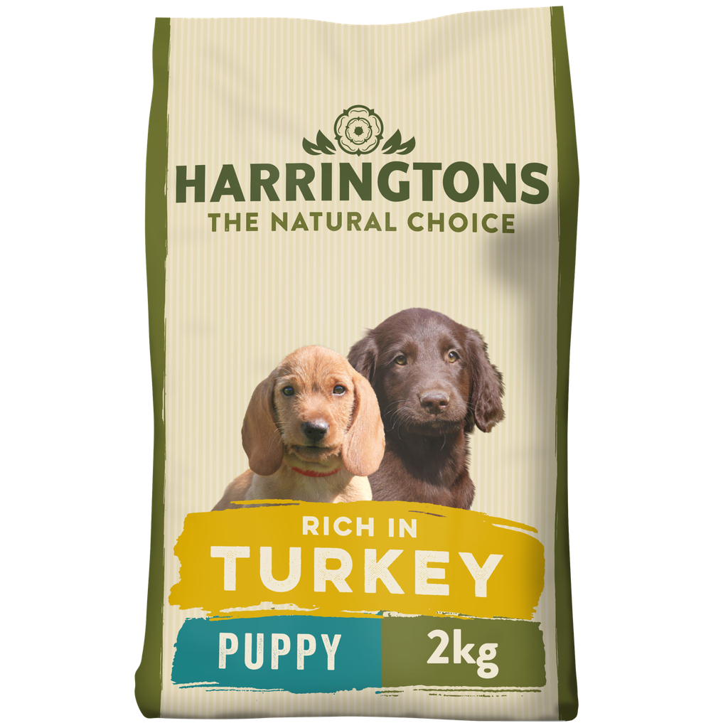 HARRINGTONS PUPPY COMPLETE RICH IN TURKEY &amp; RICE PACK OF 4 DRY DOG FOOD 2KG