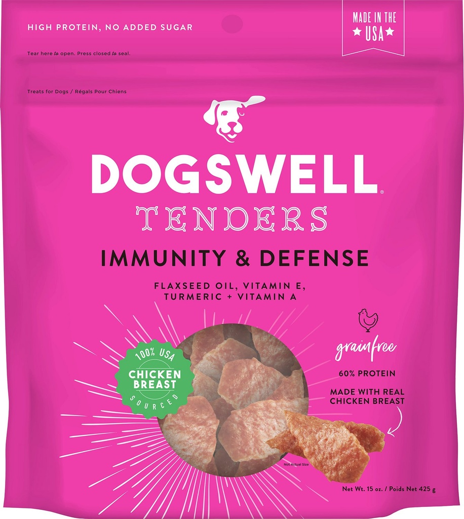 DOGSWELL Tenders Immunity &amp; Defense Chicken Recipe Grain-Free Dog Treats 425g