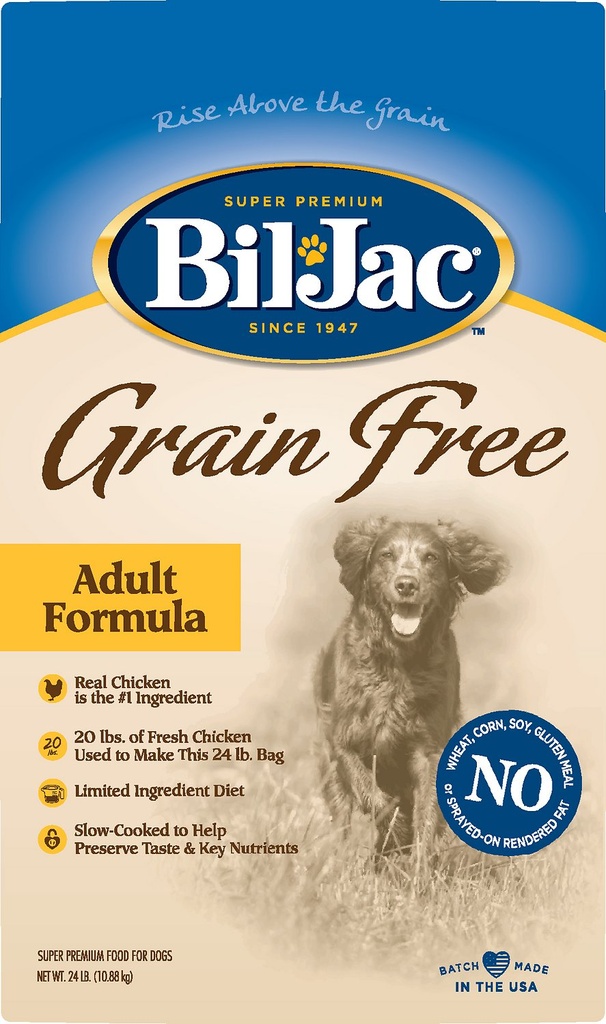 BIL-JAC Grain-Free Adult Chicken Recipe Dry Dog Food 10.88kg