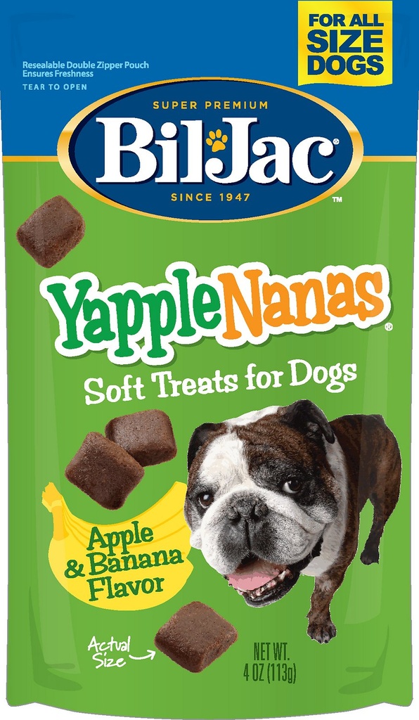 BIL-JAC YappleNanas Apple &amp; Banana Flavor Soft Dog Treats 113g