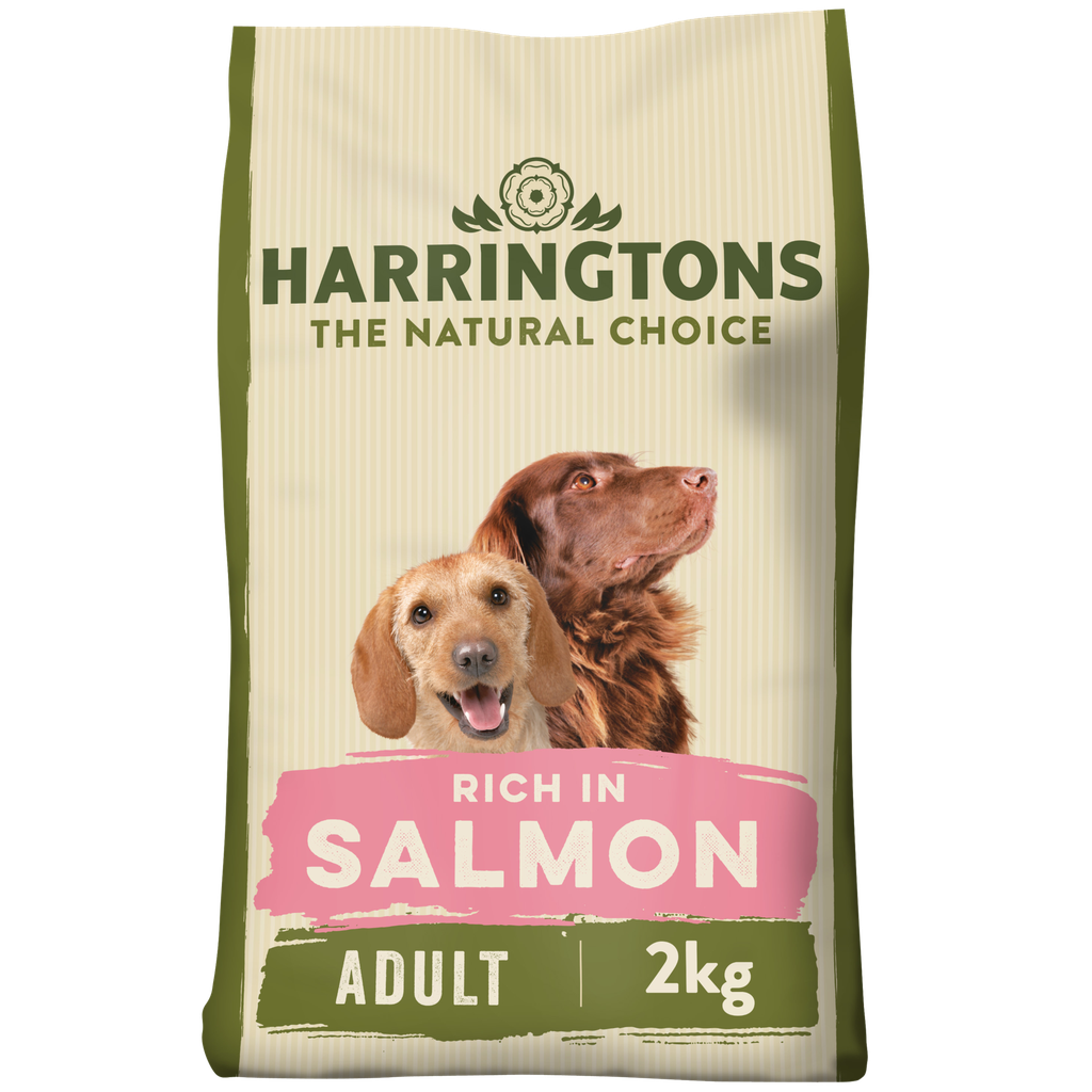 HARRINGTONS COMPLETE RICH IN SALMON &amp; POTATO PACK OF 4 DRY DOG FOOD 2KG