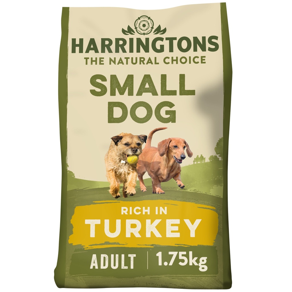 HARRINGTONS SMALL DOG COMPLETE RICH IN TURKEY &amp; RICE PACK OF 4 DRY DOG FOOD 1.75KG