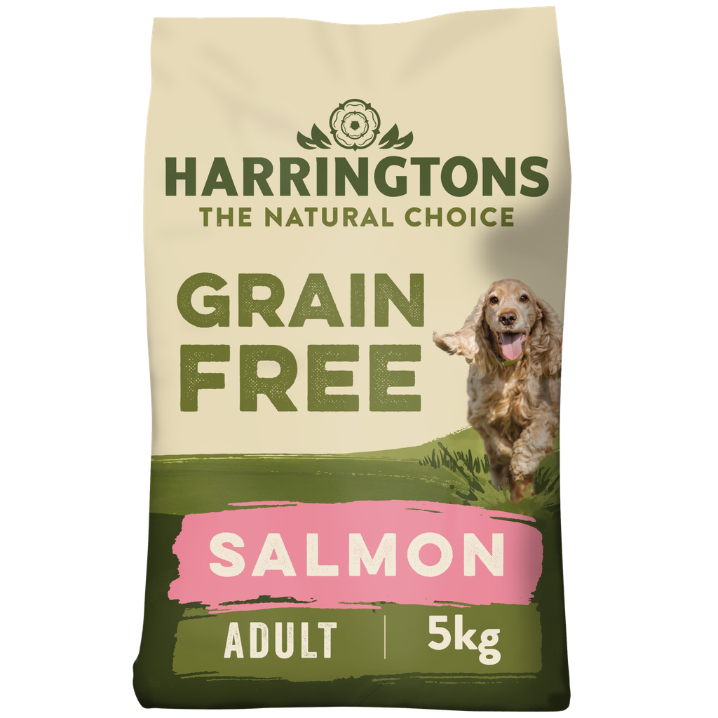 HARRINGTONS COMPLETE GRAIN FREE HYPOALLERGENIC SALMON &amp; SWEET POTATO DRY DOG FOOD 5KG