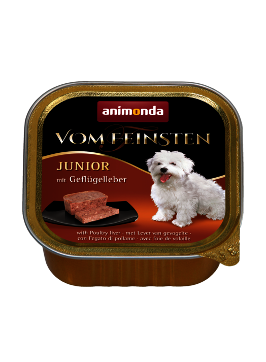 ANIMONDA VOM FEINSTIEN WITH POULTRY LIVER PUPPY CASE OF 6 WET DOG FOOD 150G