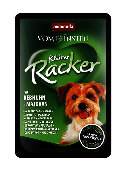 ANIMONDA VOM FEINSTIEN KLEINER RACKER WITH PARTRIDGE + MARJORAM CASE OF12 WET DOG FOOD 85G