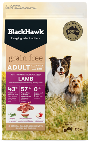 BLACKHAWK Grain Free Pasture Grazed Lamb Dry Dog Food 7kg