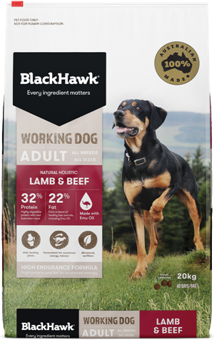 BLACKHAWK Original Working Dog Lamb &amp; Beef Dry Dog Food 20kg