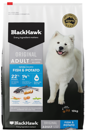 BLACKHAWK Original Fish &amp; Potato Dry Dog Food 10kg