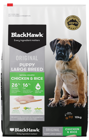 BLACKHAWK Original Large Breeds Chicken &amp; Rice Puppy Dry Dog Food 10kg