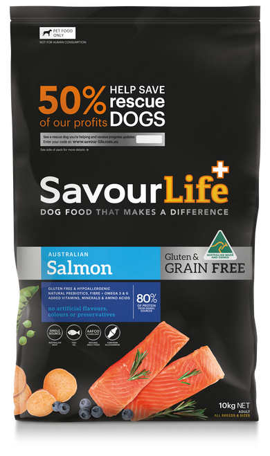 SAVOURLIFE Grain Free Salmon Recipe Adult Dry Dog Food 10kg