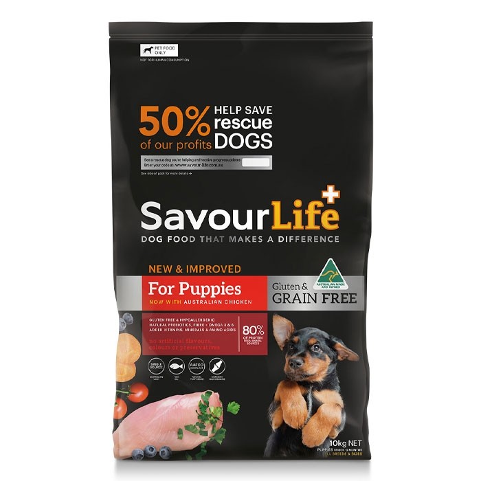 SAVOURLIFE Grain Free Chicken Recipe Puppy Dry Dog Food 10kg