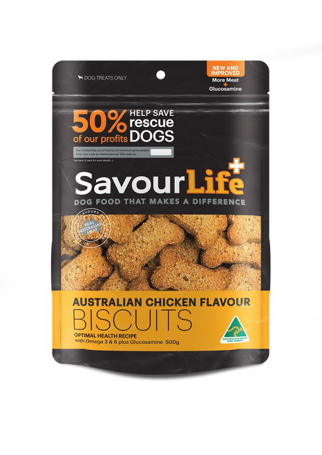 SAVOURLIFE Australian Chicken Flavour Biscuits Dog Treats 500g