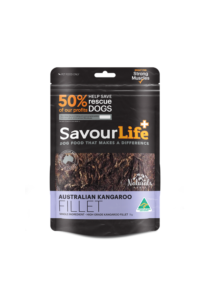 SAVOURLIFE Australian Kangaroo Fillet Dog Treat 75g