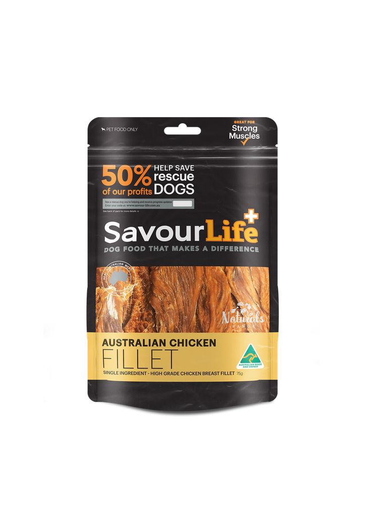 SAVOURLIFE Australian Chicken Fillet Dog Treat 75g