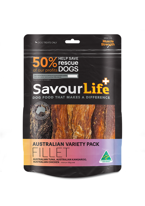 SAVOURLIFE Australian Fillet Variety Pack Dog Treat 165g