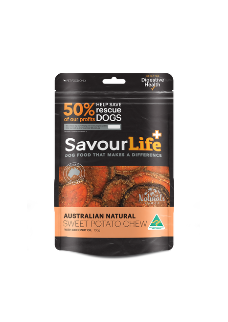 SAVOURLIFE Australian Sweet Potato Chew with Coconut Oil Dog Treat 150g