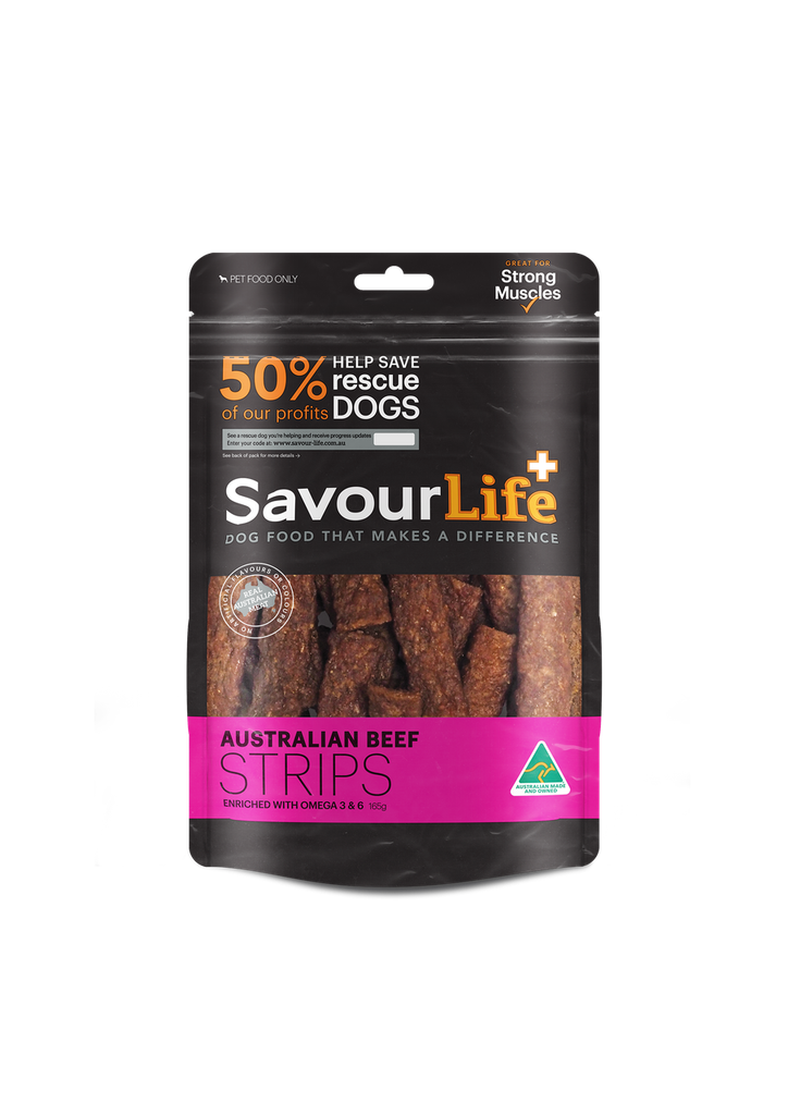 SAVOURLIFE Australian Beef Strips Dog Treat 165g