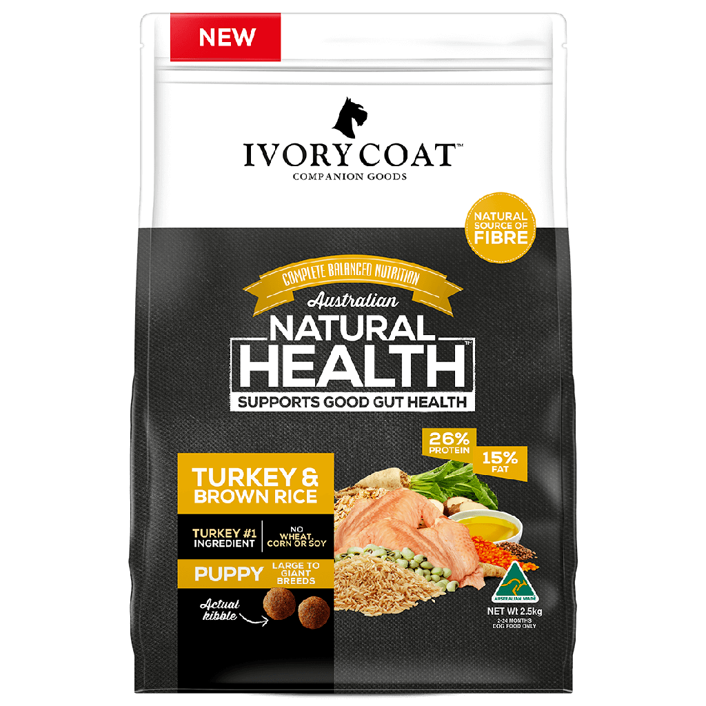 IVORY COAT Turkey &amp; Brown Rice Puppy Dry Dog Food 2.5kg
