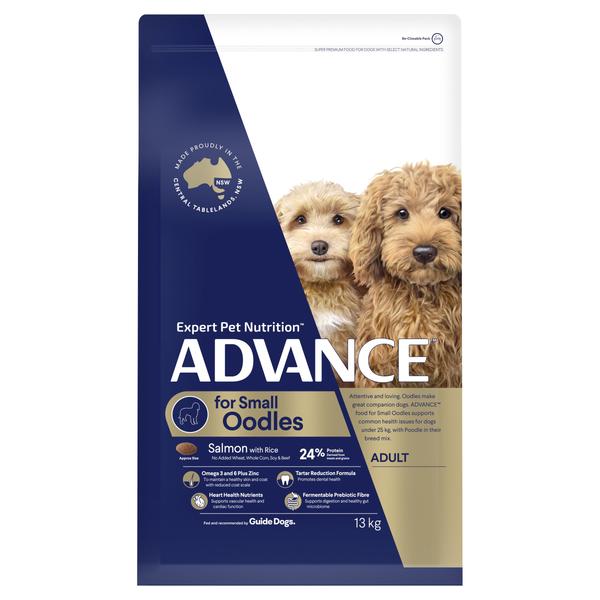 ADVANCE OODLES SMALL BREED ADULT SALMON WITH RICE DRY DOG FOOD 13KG