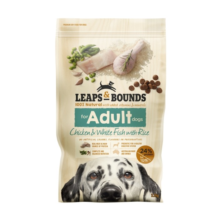 LEAPS AND BOUNDS Chicken &amp; White Fish Adult Dry Dog Food 15kg