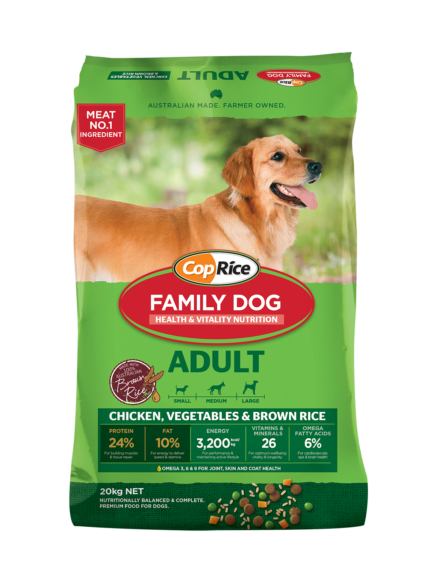 COPRICE Family Dog Chicken, Vegetables &amp; Brown Rice Recipe Adult Dry Dog Food 20kg