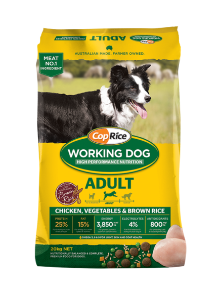 COPRICE Working Dog Chicken, Vegetables &amp; Brown Rice Recipe Adult Dry Dog Food 20kg