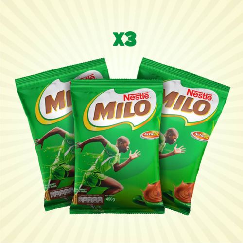 NESTLE MILO Hot Chocolate Refill Pack of 3 450g