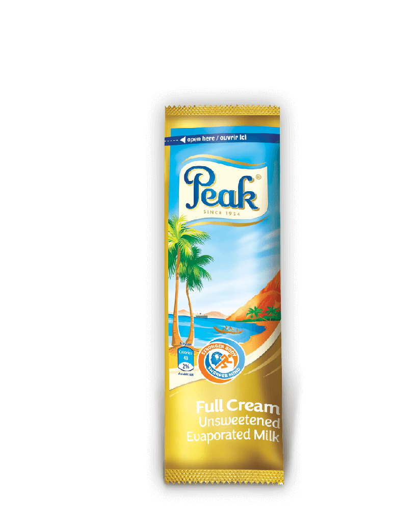 Peak Full Cream Unsweetened Evaporated Milk Sachet 20g X 10