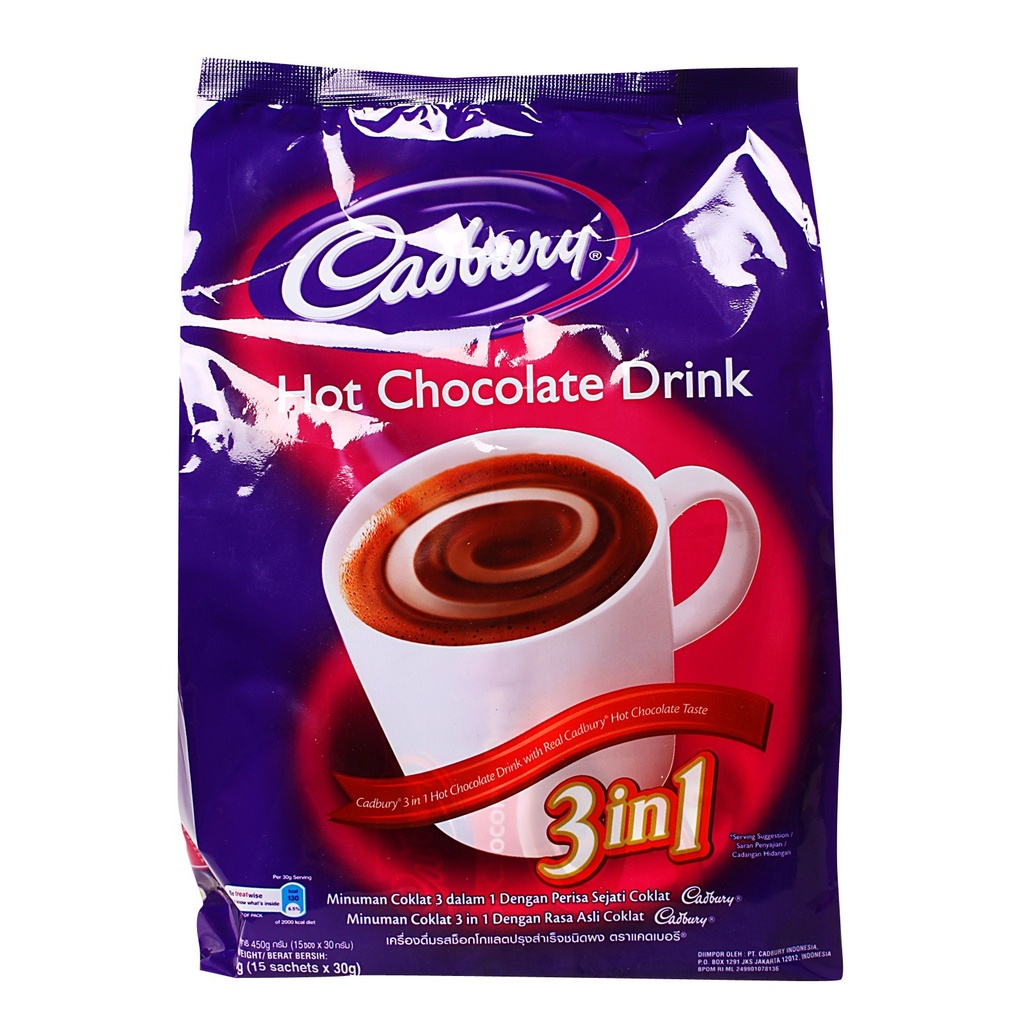 CADBURY Hot Chocolate Drink 3 in 1 450g