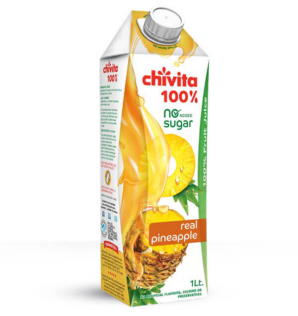 Chivita 100% Real Pineapple Fruit Juice 1LTR x 5