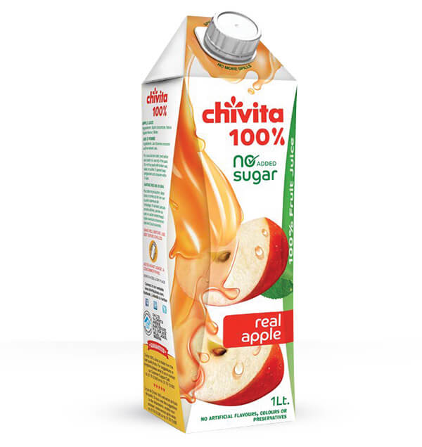 Chivita 100% Real Apple Fruit Juice Carton ( x 12 ) 1LTR