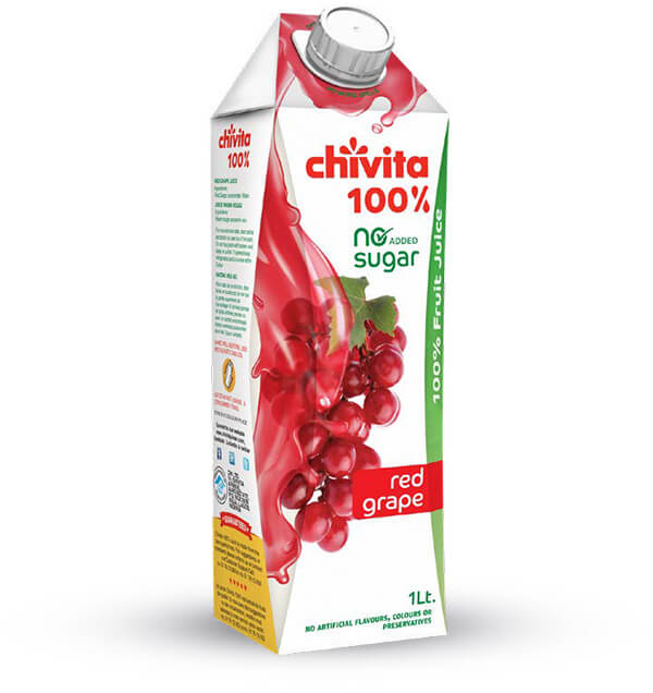 Chivita 100% Red Grape Fruit Juice Carton ( x 10 ) 1LTR