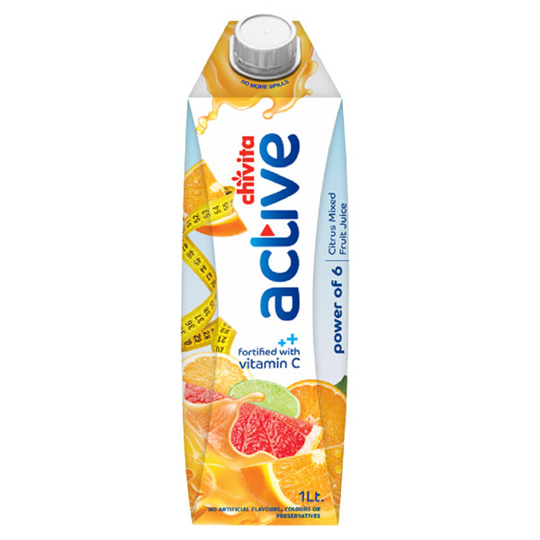 Chivita Active Power of 6  Citrus Mixed Fruit Juice 1LTR x 2