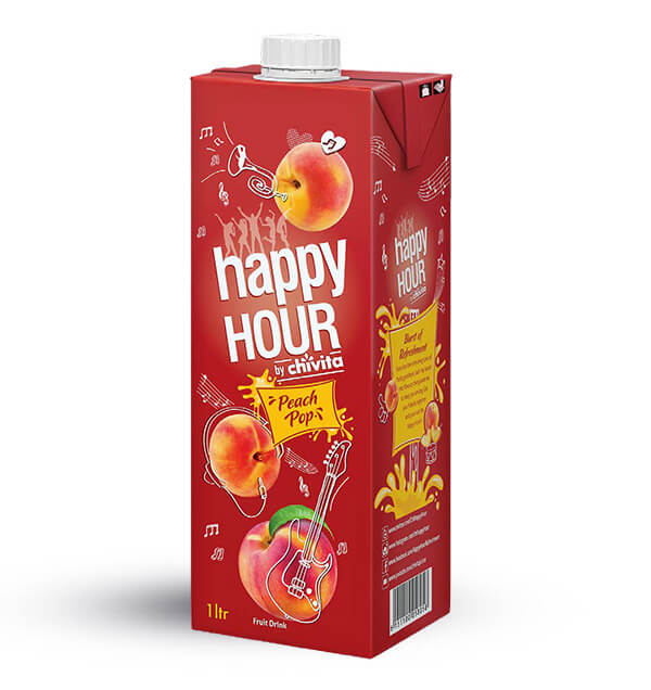 Chivita Happy Hour Peach Pop Fruit Juice 1LTR