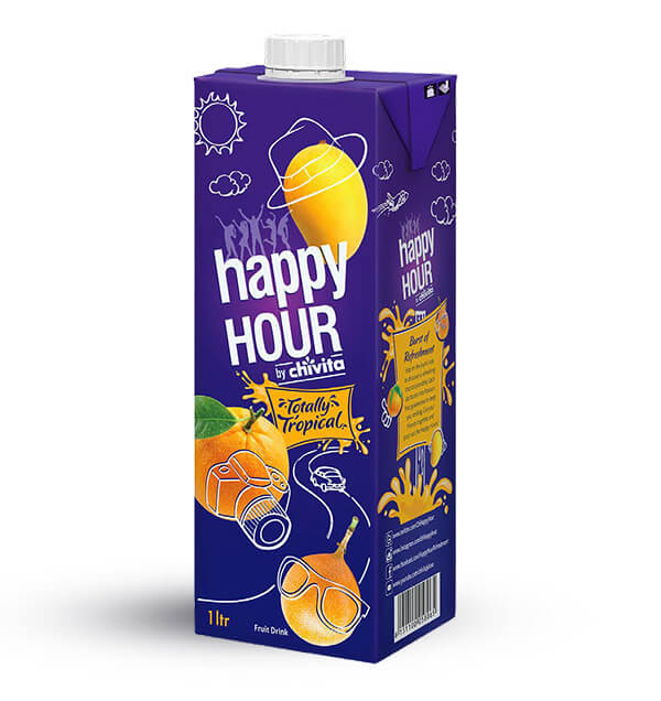 Chivita Happy Hour Totally Tropical Fruit Juice Carton (x 10) 1LTR