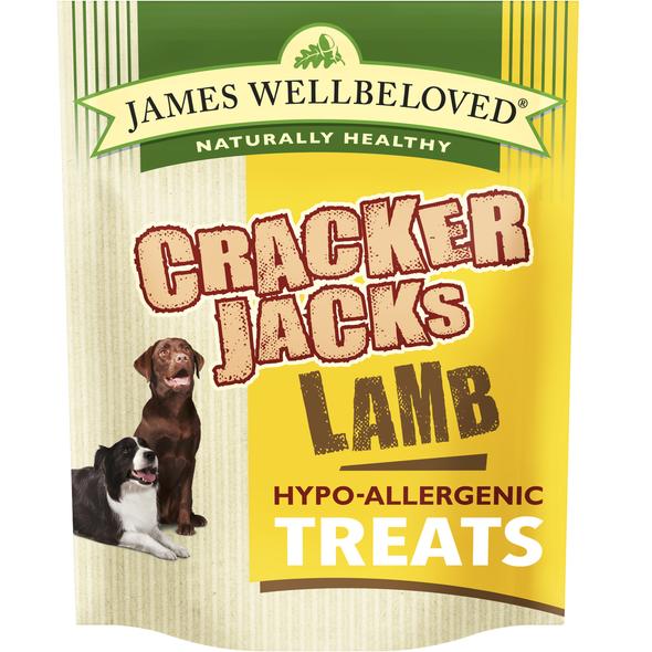 JAMES WELLBELOVED CRACKERJACKS LAMB &amp; RICE PACK OF 6 DOG TREATS 225g